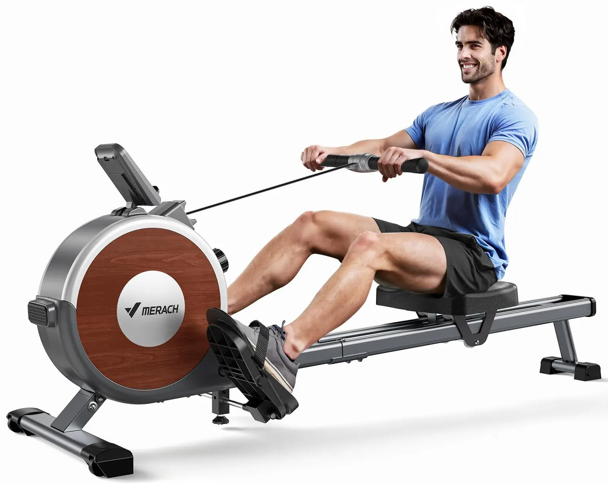 Merach Magnetic Rowing Machine With Dual Slide Rail System