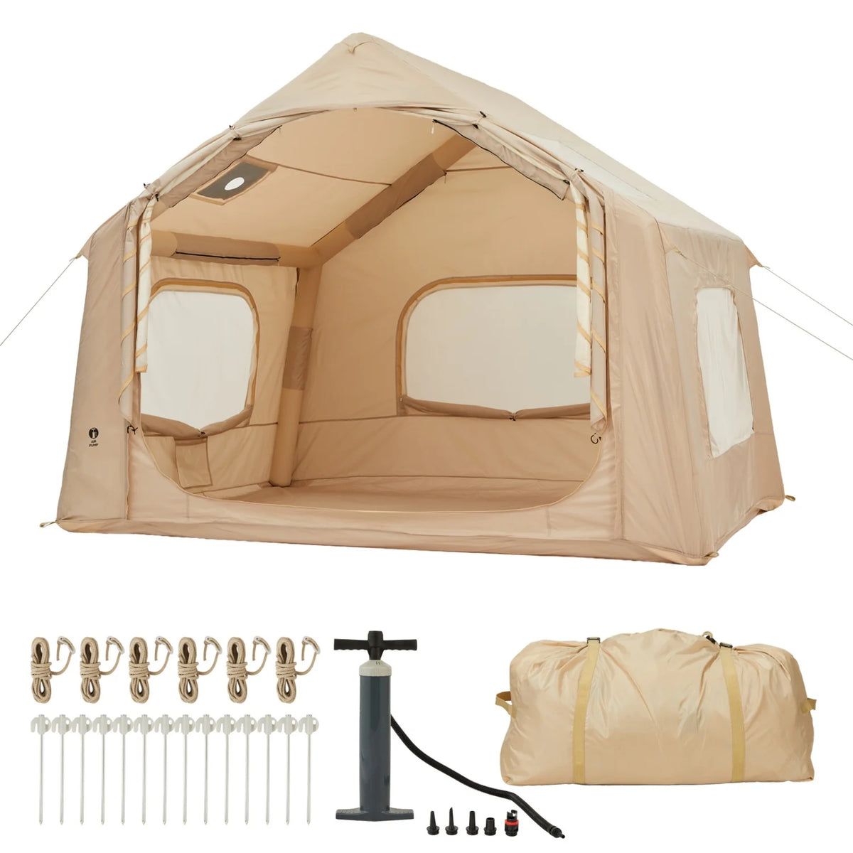 Himiss Inflatable Camping Tent Weather Resistant Quick Setup Outdoor Shelter