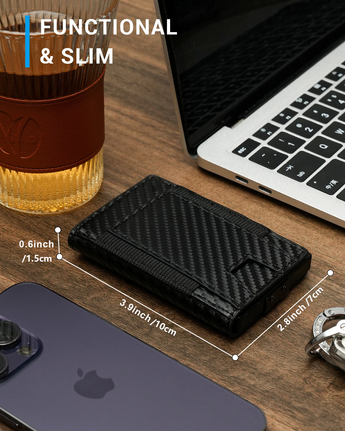 Slim Aluminum RFID Blocking Wallet With Metal Money Clip