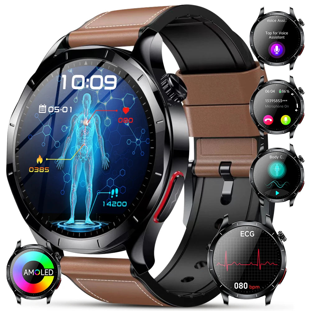 Marsyu Smartwatch With Ecg Ppg Blood Pressure Health Tracker