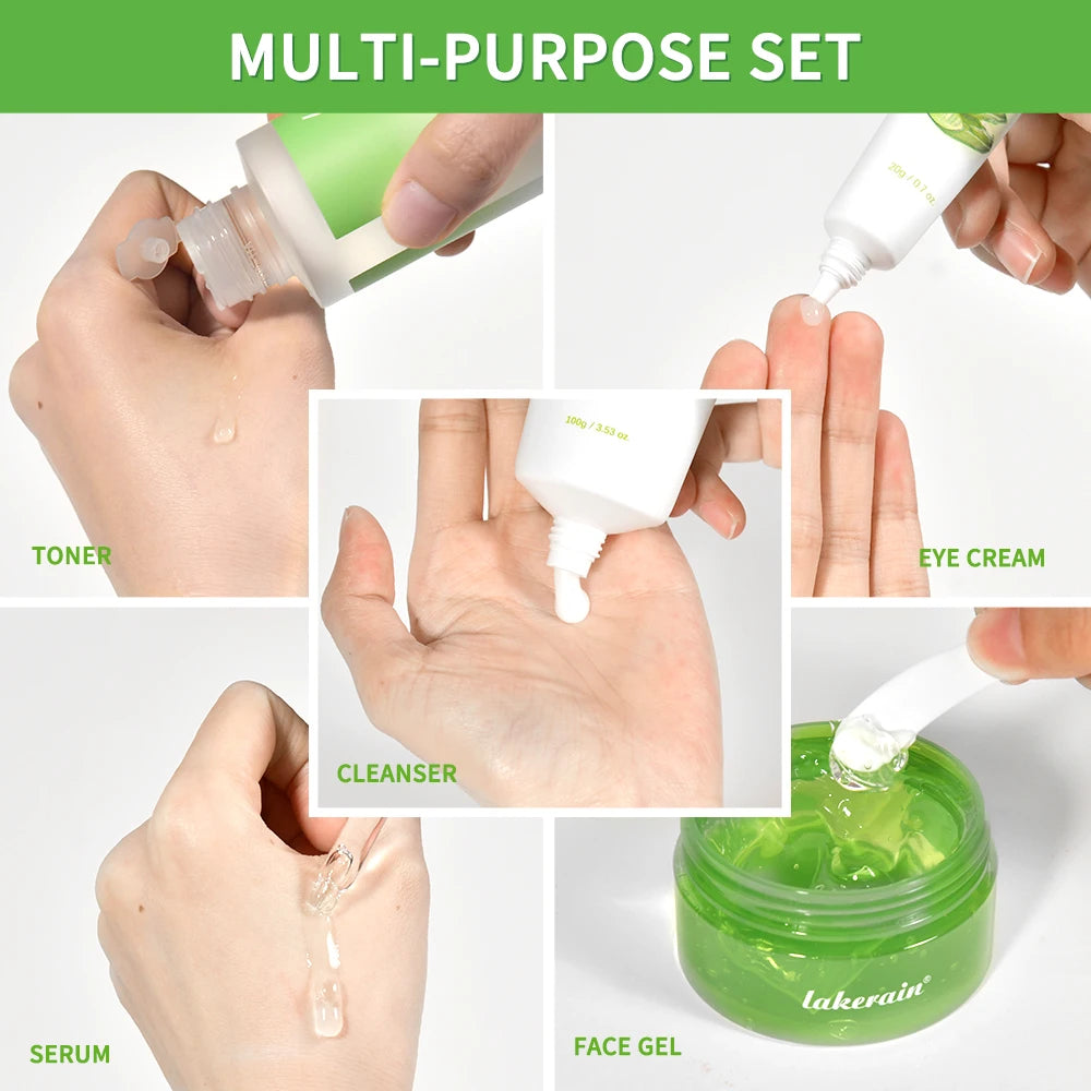 Lakerain Aloe Vera Skincare Set For Deep Moisturizing Facial Care