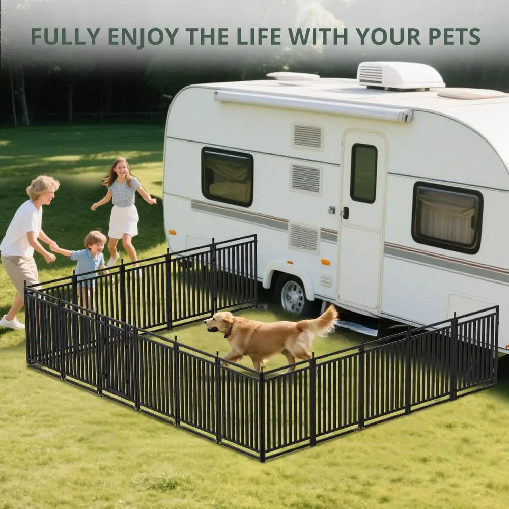 Portable Metal Dog Playpen for Indoor and Outdoor Use