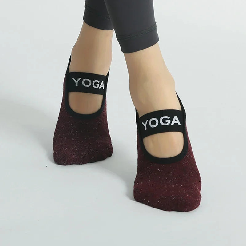 Yoga Socks Women Cotton Dot Silicone Non-slip Grip Pilates No-Show Socks