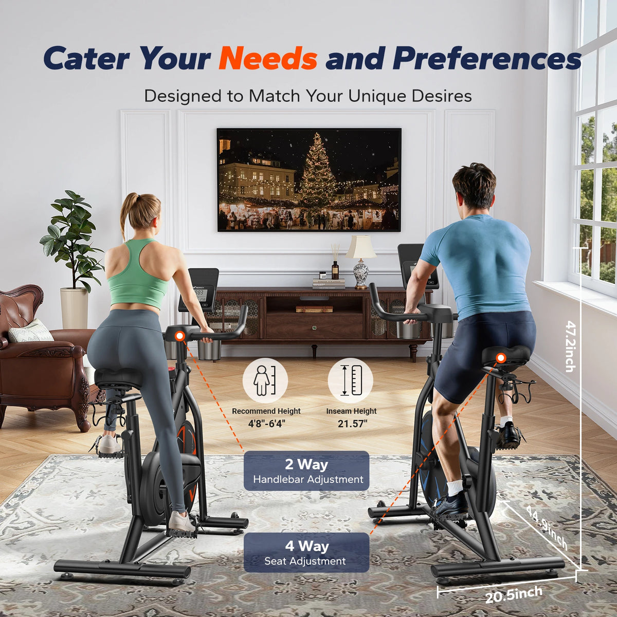 Merach Magnetic Exercise Bike With Bluetooth And Comfortable Seating