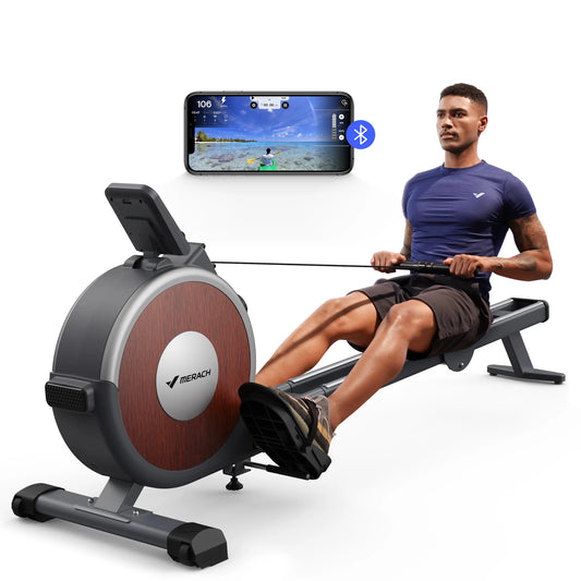 Merach Magnetic Rowing Machine With Dual Slide Rail System