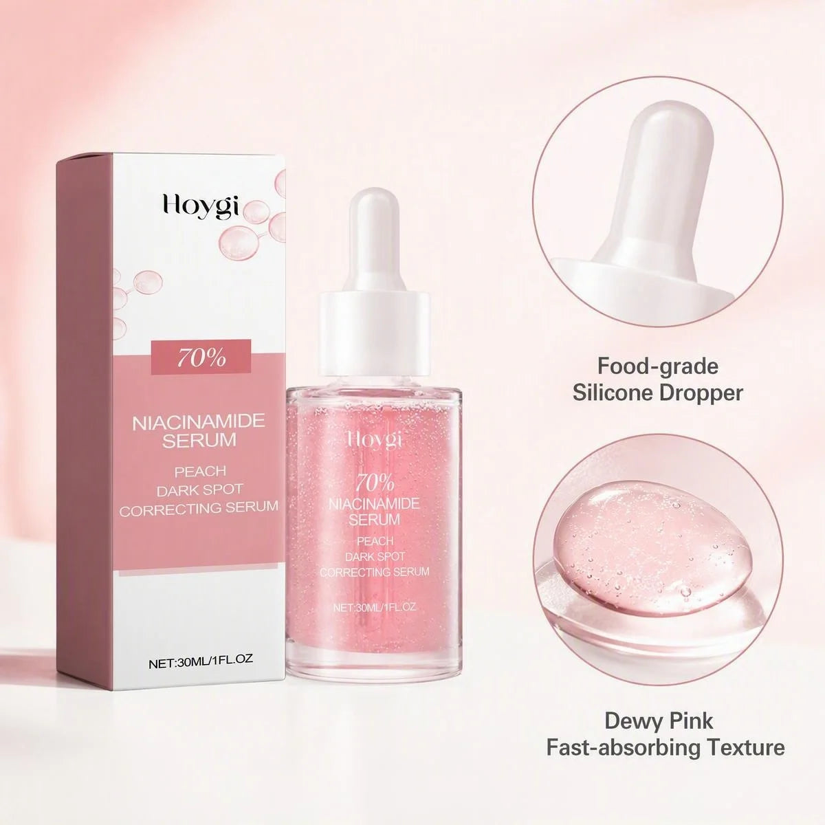 Hoygi Niacinamide Facial Serum With Hyaluronic Acid And Peach Extract