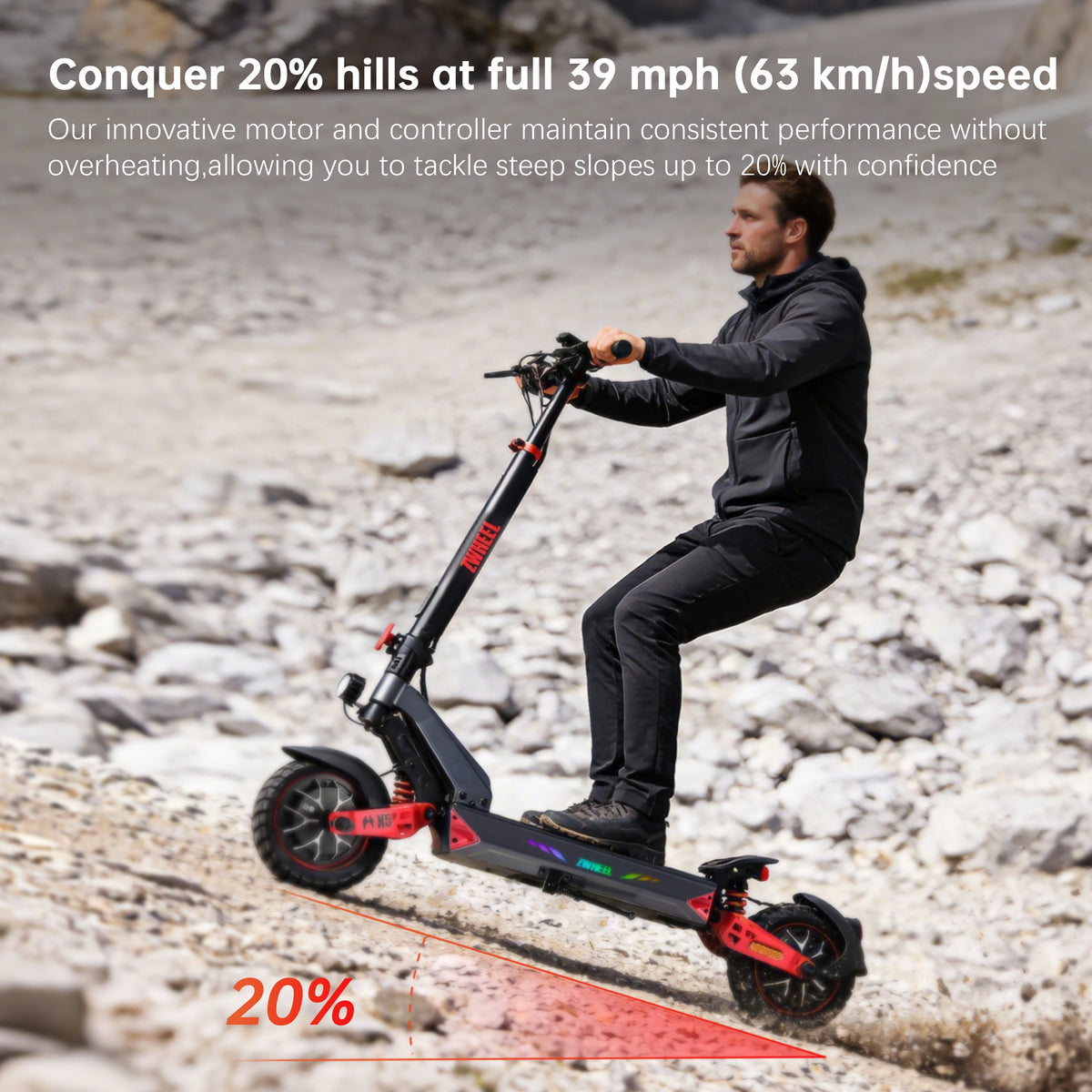 ZWHEEL D3 Dual Motor Electric Scooter With All Wheel Drive