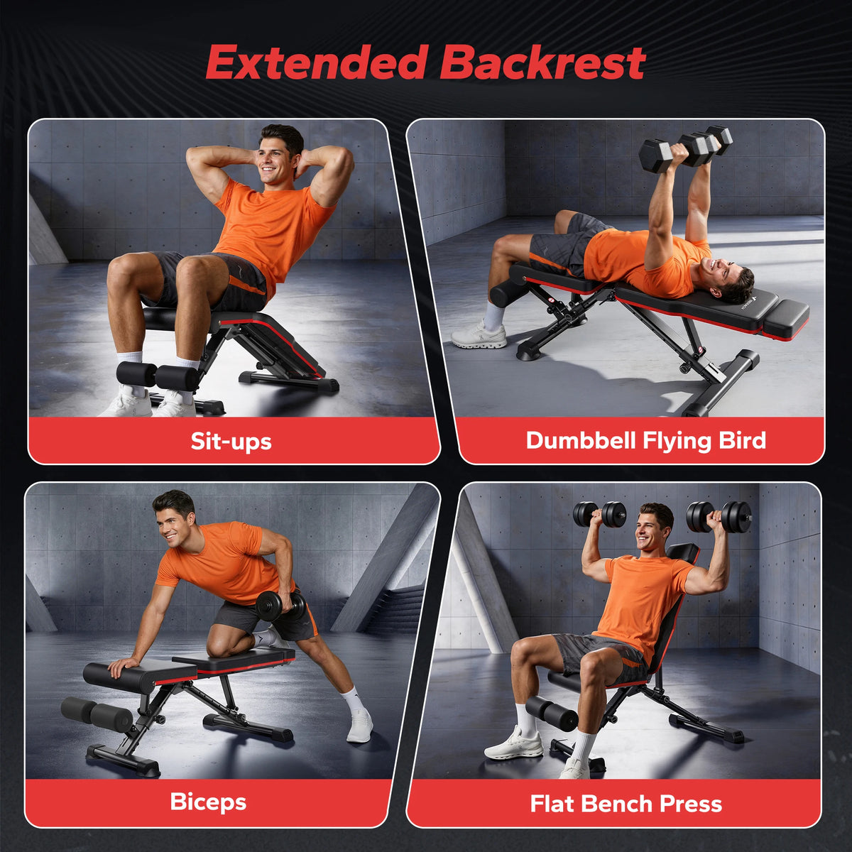 Merach Adjustable Weight Bench With 108 Angles For Home Fitness