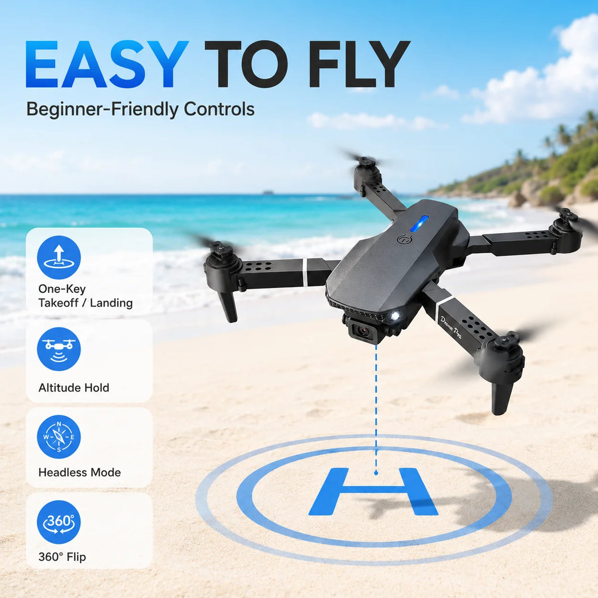 ZNLYRION 4K Dual Camera FPV Foldable Drone With Altitude Hold