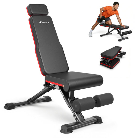 Merach Adjustable Weight Bench With 108 Angles For Home Fitness