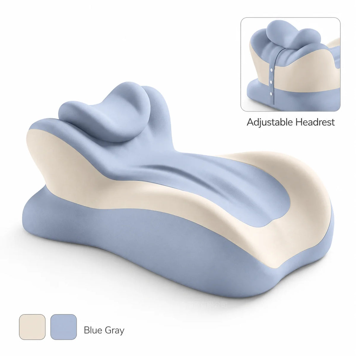 Memory Foam Prone Reading Pillow With Removable Headrest And Support