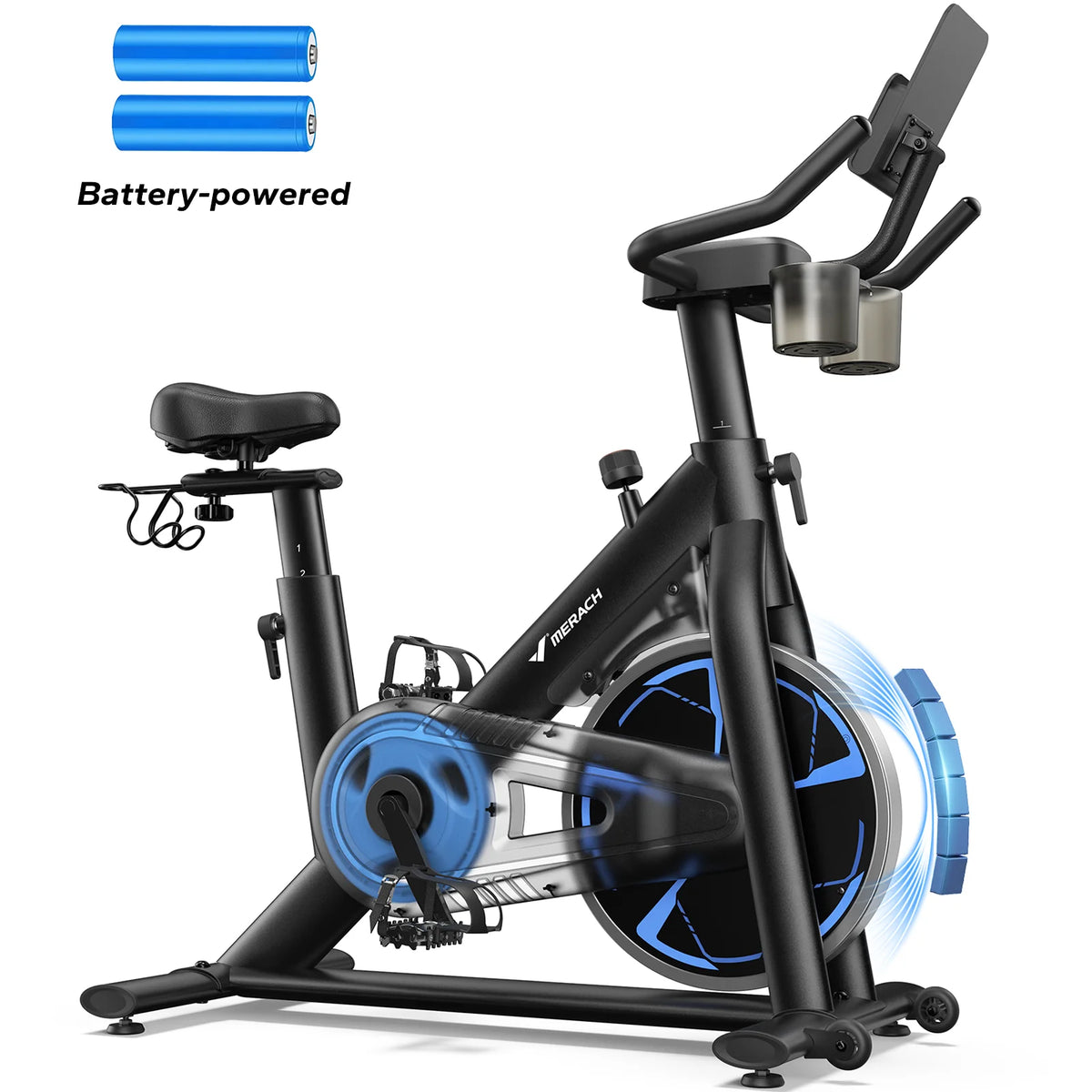 Merach Magnetic Exercise Bike With Bluetooth And Comfortable Seating