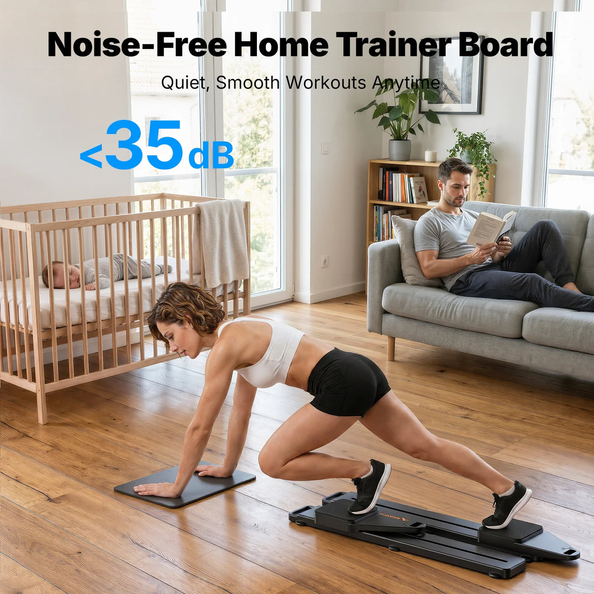 Merach Foldable Pilates Reformer For Total Body And Core Training