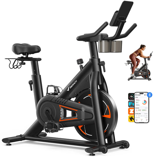 Merach Magnetic Exercise Bike With Bluetooth And Comfortable Seating