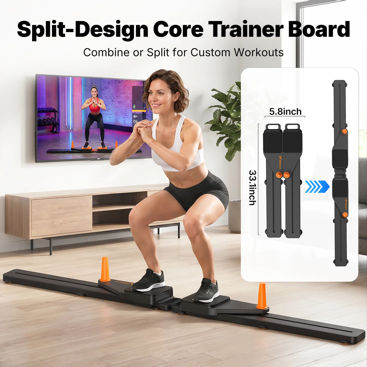 Merach Foldable Pilates Reformer For Total Body And Core Training