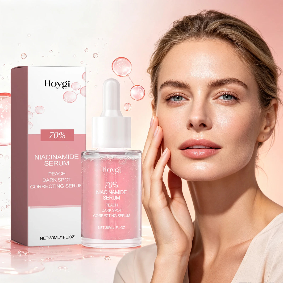 Hoygi Niacinamide Facial Serum With Hyaluronic Acid And Peach Extract