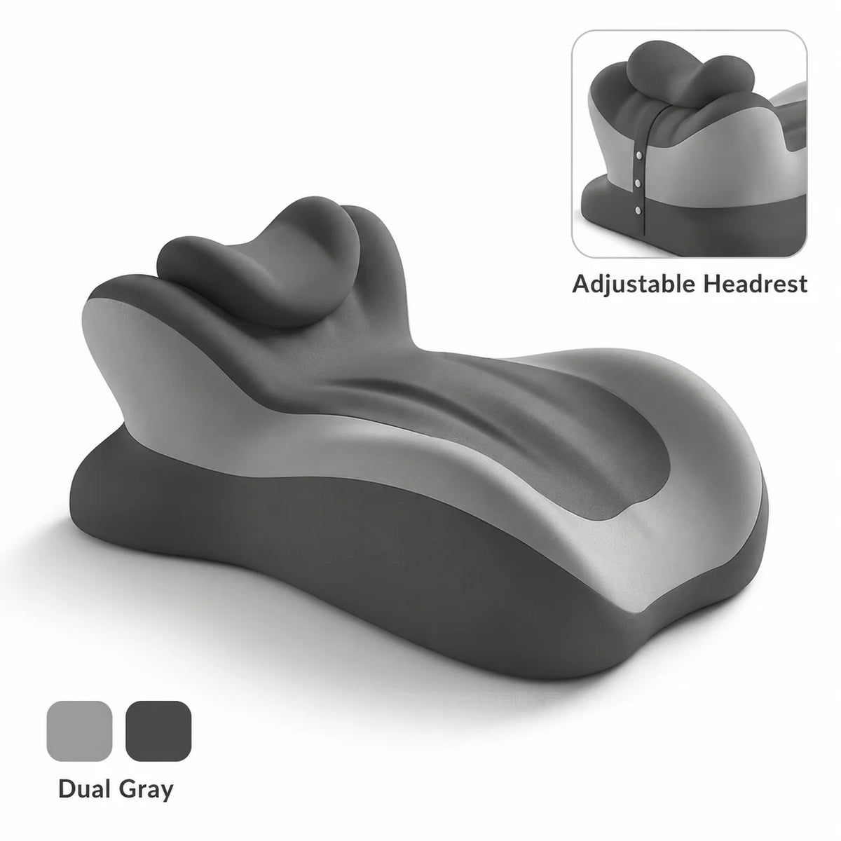 Memory Foam Prone Reading Pillow With Removable Headrest And Support