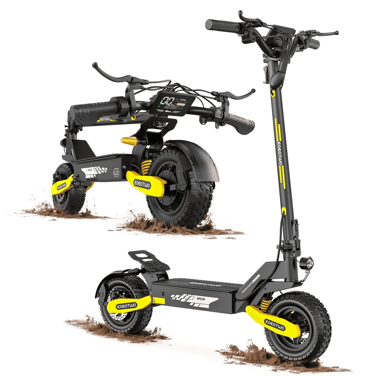 EOEOTWO 1200W Off Road Electric Scooter 48V 30MPH Foldable E-Scooter