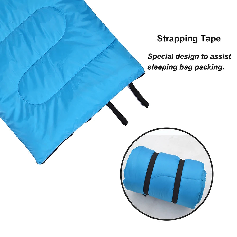 Desert&Fox Soft Flannel Sleeping Bag With Pillow Winter Camping Hiking