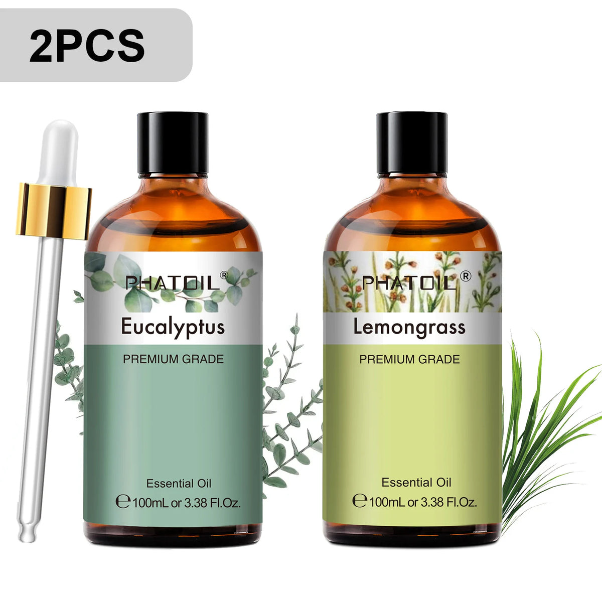 Phatoil Premium Aromatherapy Essential Oil Set For Diffuser Use