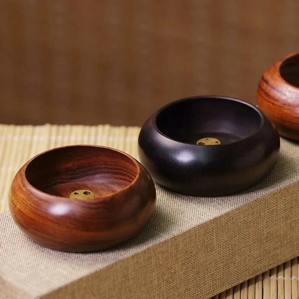 Wooden Incense Burner Holder with Ash Catcher for Meditation