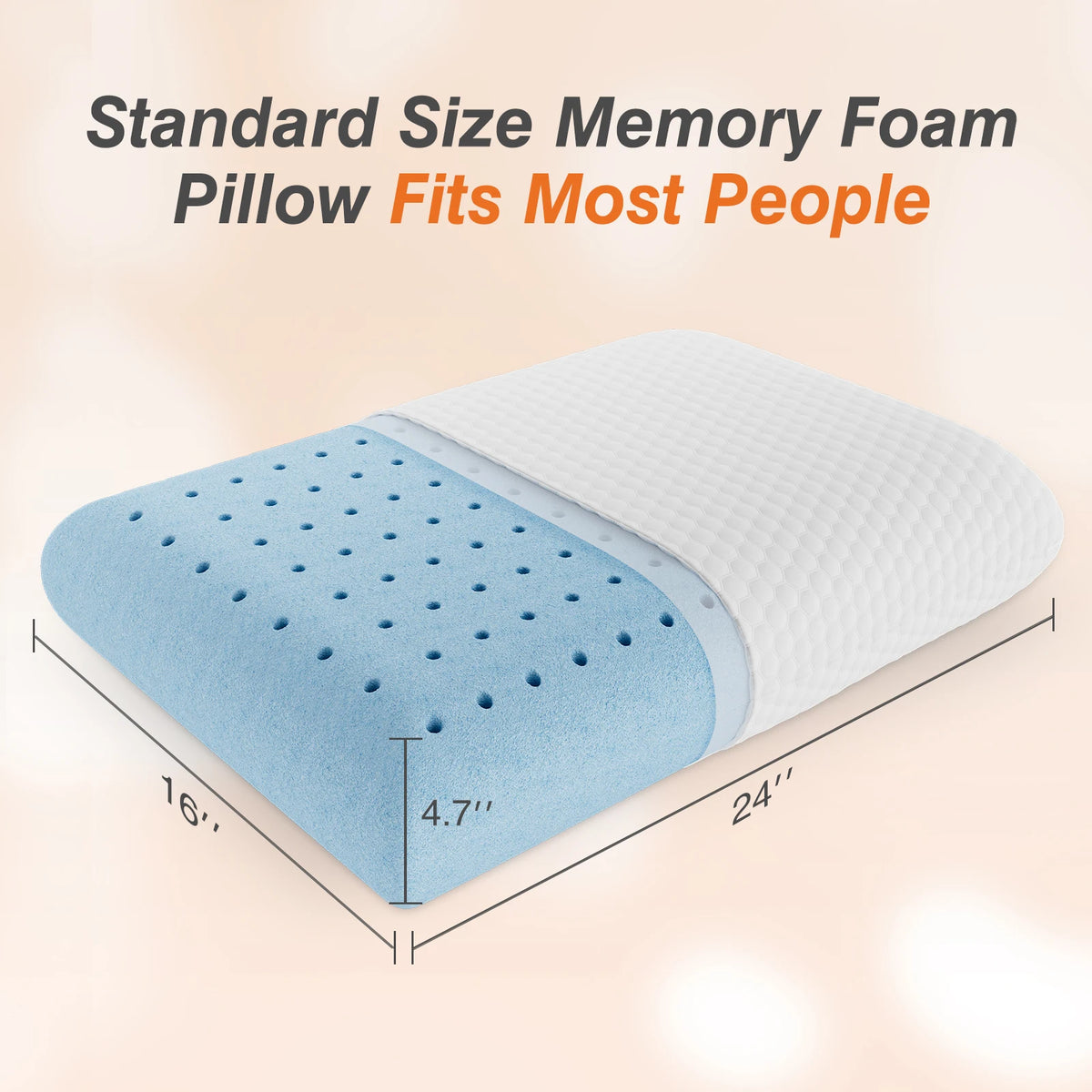 MCQ Memory Foam Neck Pillow For Travel And Bed Comfort