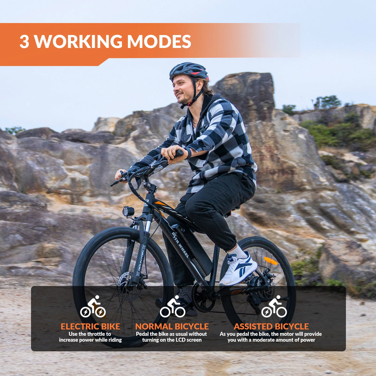 5TH Wheel AB17 Electric Bike With Front Suspension