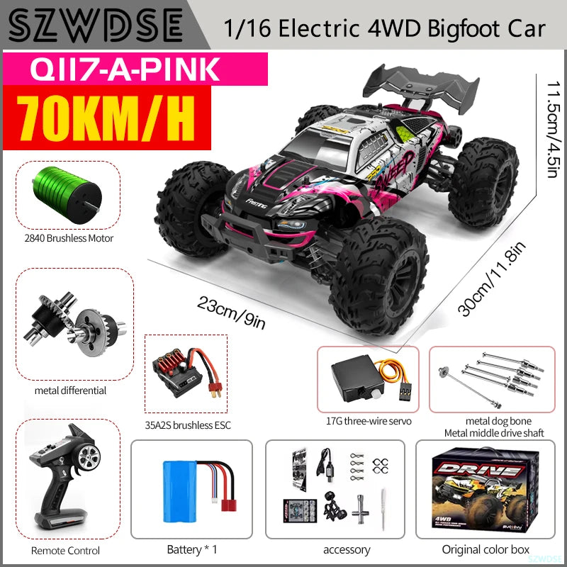 WLtoys Q117 Brushless 4WD Remote Control Off Road RC Car