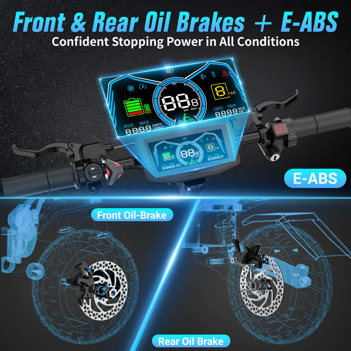 Fengqs 5600W Dual Motor Adult Foldable Electric Scooter