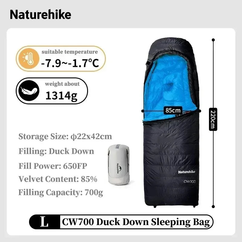 Naturehike Four Season Ultralight Duck Down Sleeping Bag For Camping