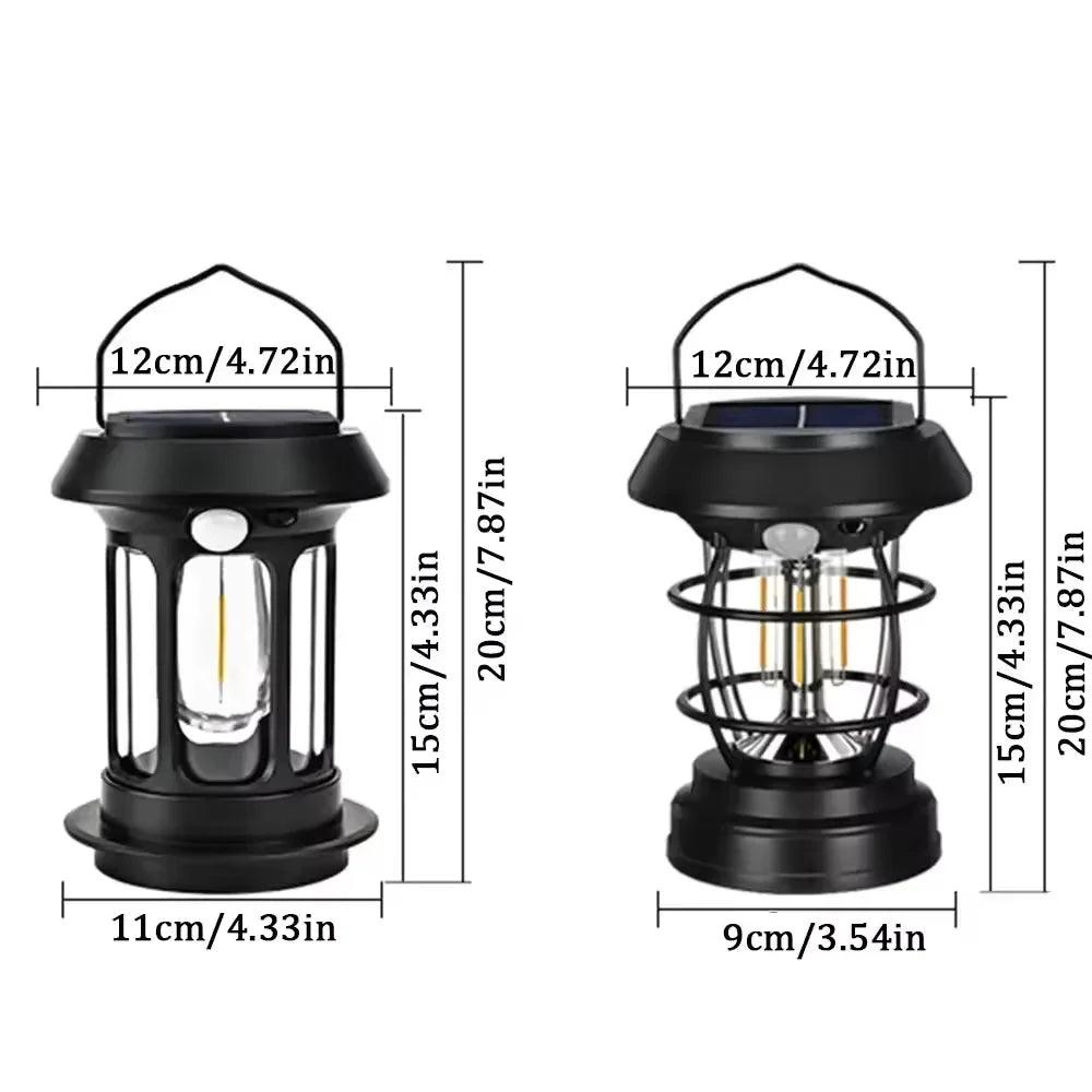 Outdoor Camping Lantern Portable USB Rechargeable Lamp Retro LED Light For Emergency Fishing Hiking Tent Nightlight Waterproof