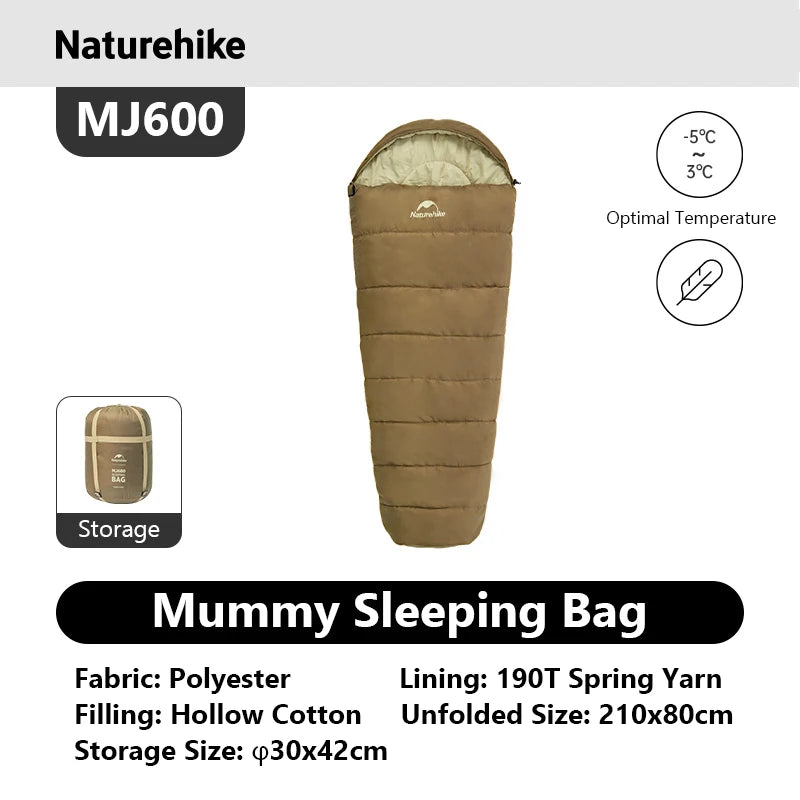 Naturehike Warm Mummy Sleeping Bag For Winter Outdoor Camping