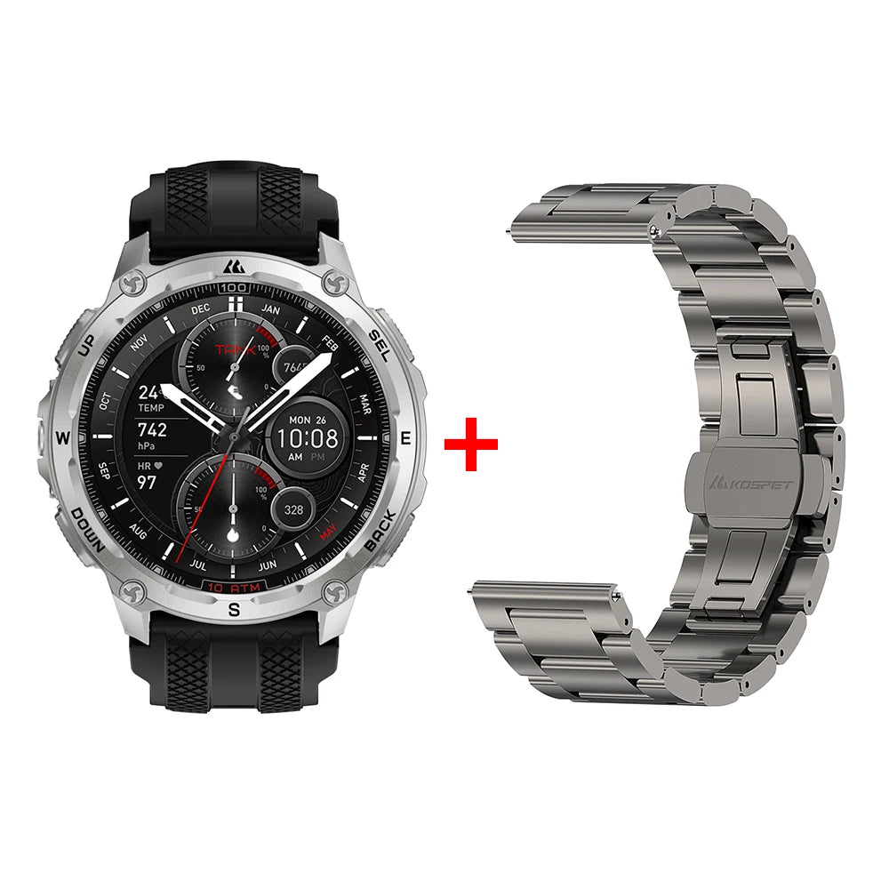 KOSPET Tank T4 Rugged Smartwatch With GPS And Heart Rate