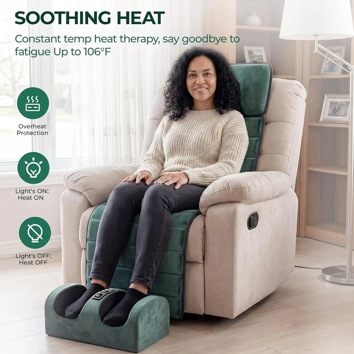 HOMEMASSA Full Body Vibration Massage Mat Back Neck Relief
