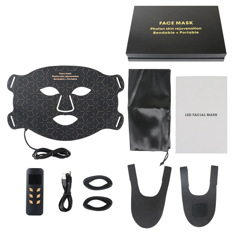 Portable Led Face Mask For Light Therapy And Skin Rejuvenation