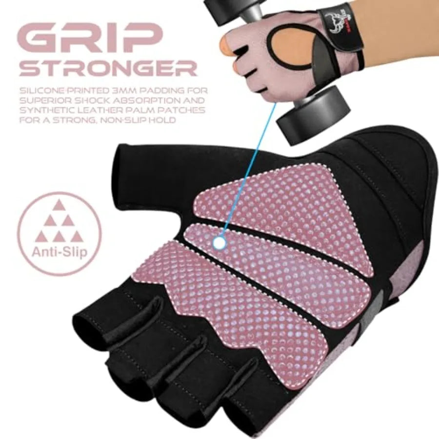 Fingerless Weight Lifting Gloves With Breathable Palm Padding For Exercise