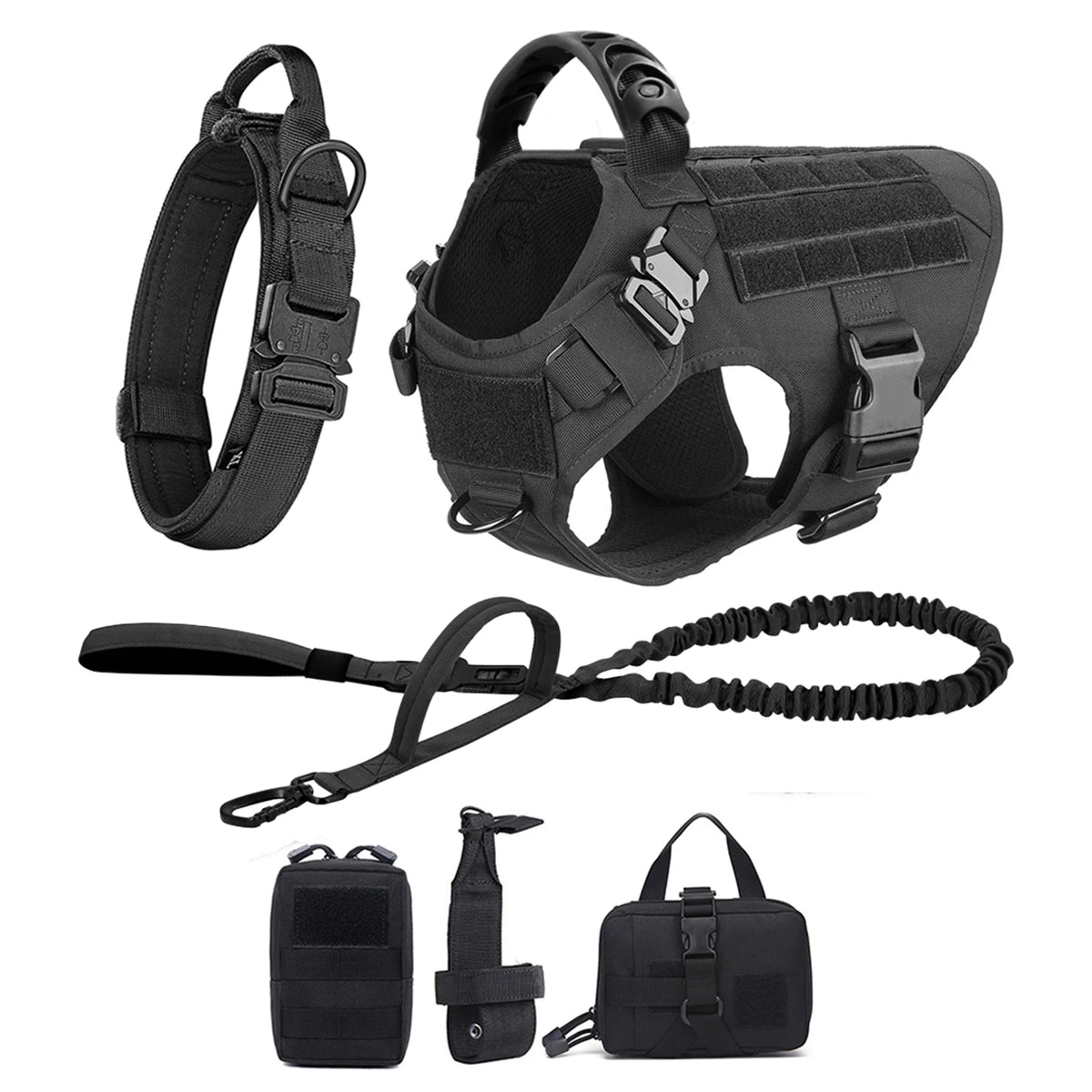 Padded Nylon Dog Harness And Leash Set For Training Purposes