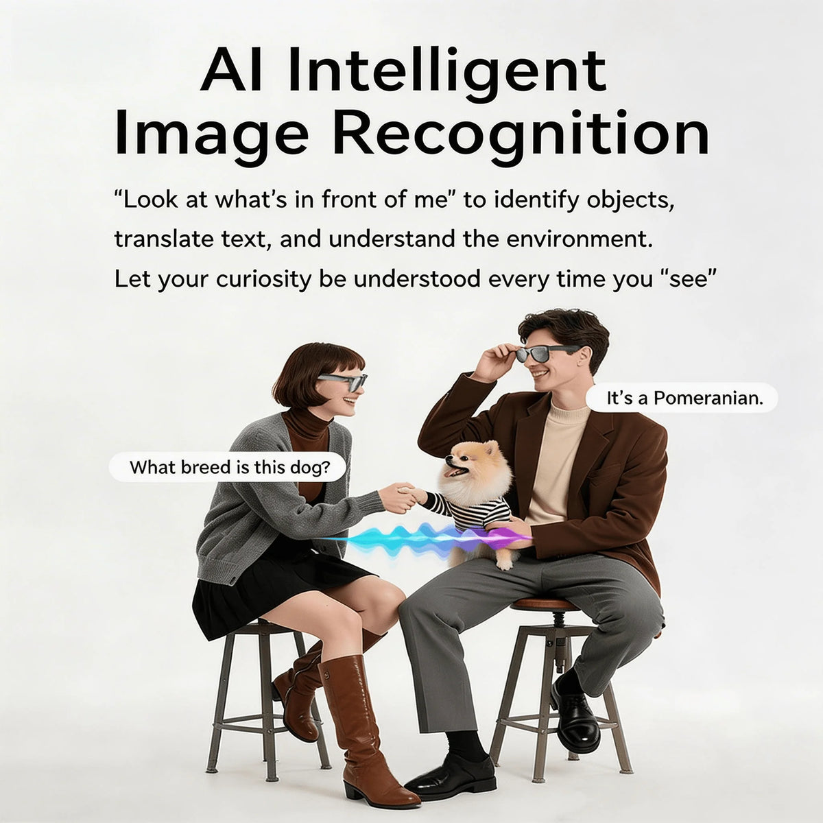 W&O AI Camera Glasses With Real Time Translation And Open Ear