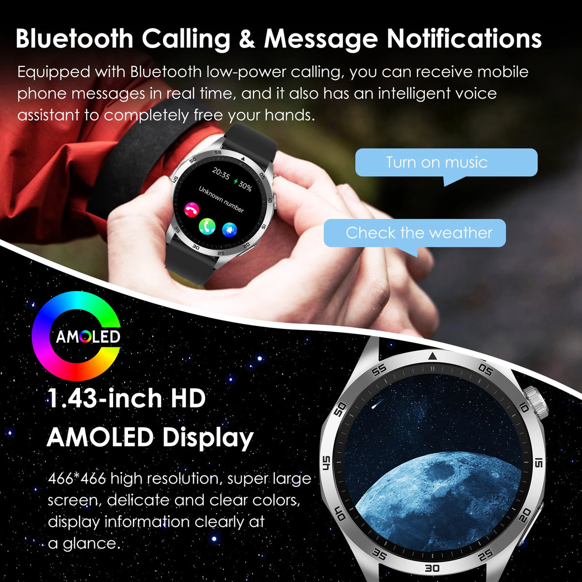 Health Smart Watch With Blood Pressure Monitor And Bluetooth Calls