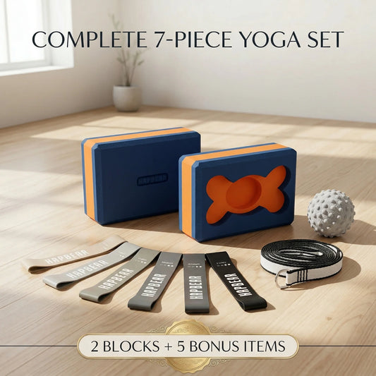 Hapbear Eva Foam Yoga Blocks Two Pack Featuring Textured Grip