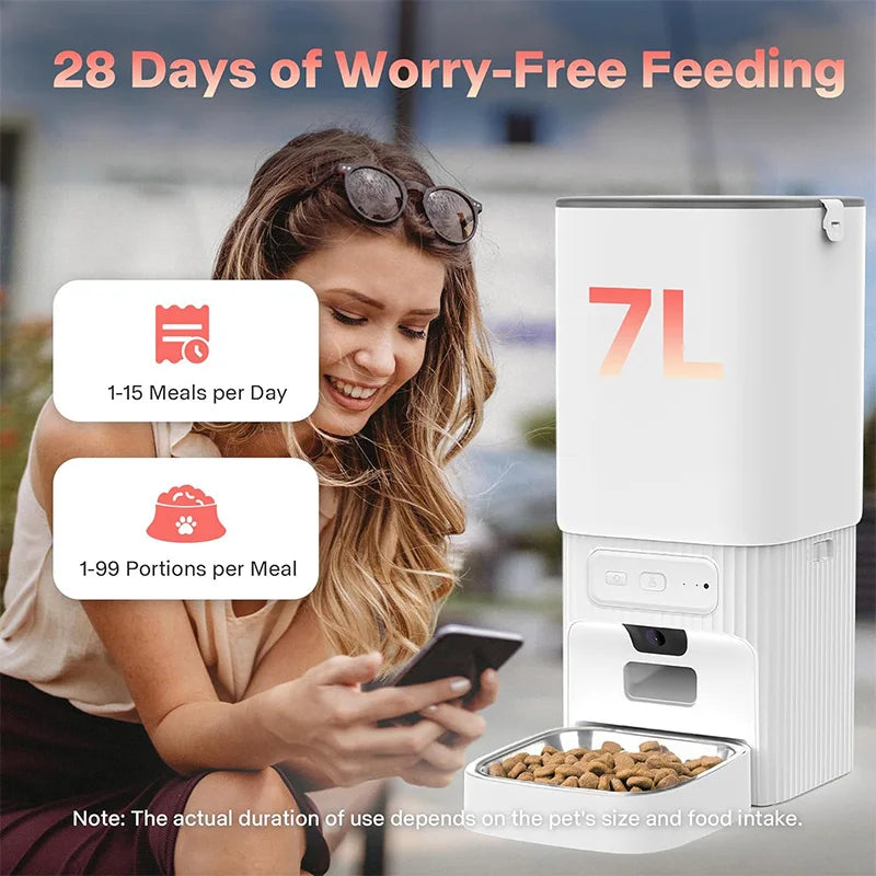 Nityers Automatic Pet Feeder With Camera And App Control
