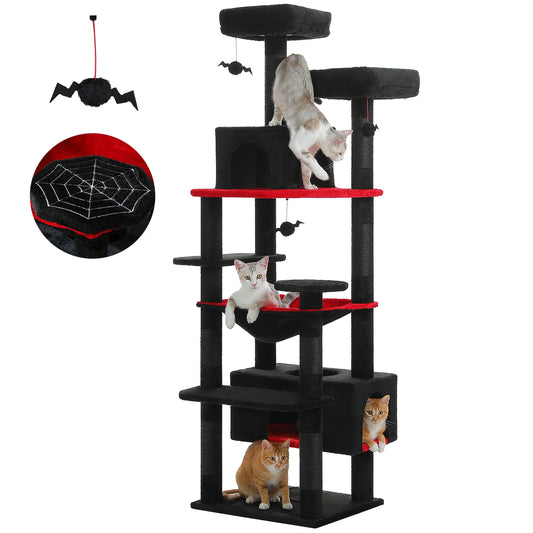 Pecuulti Multi Level Cat Tree With Scratching Posts Hammock And Perch