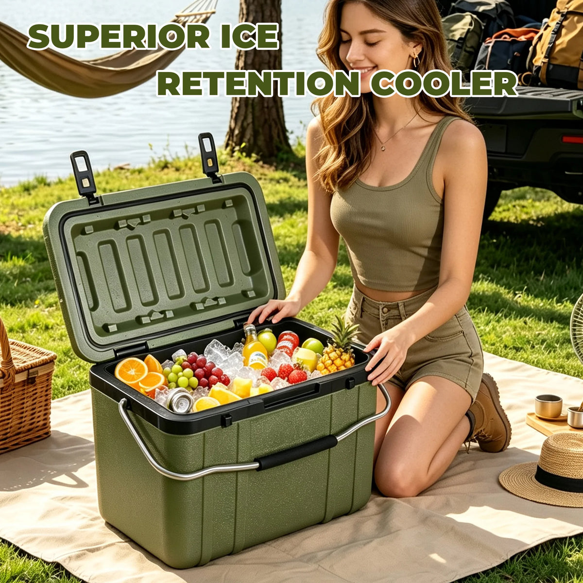 Durable Hard Shell Insulated Cooler For Outdoor Adventures