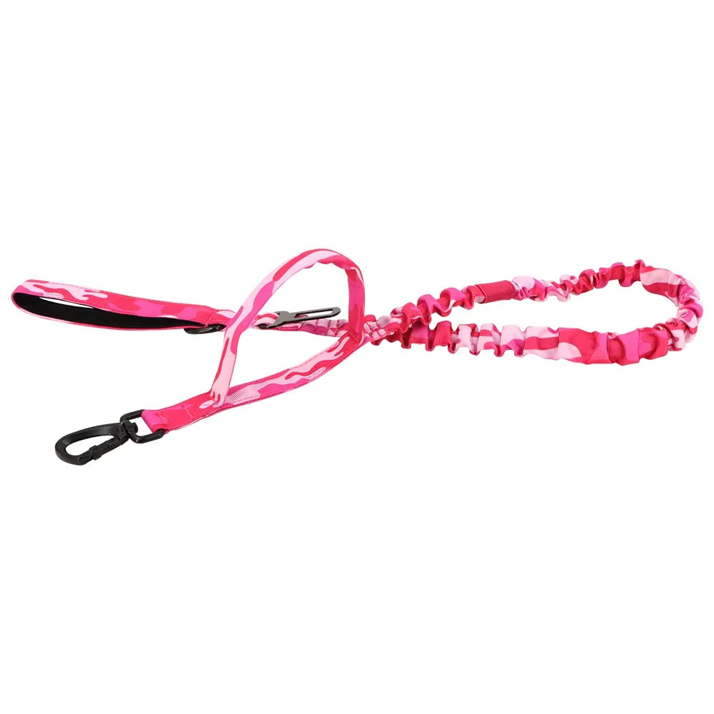 Adjustable Tactical Nylon Dog Leash With Dual Quick Release Handles