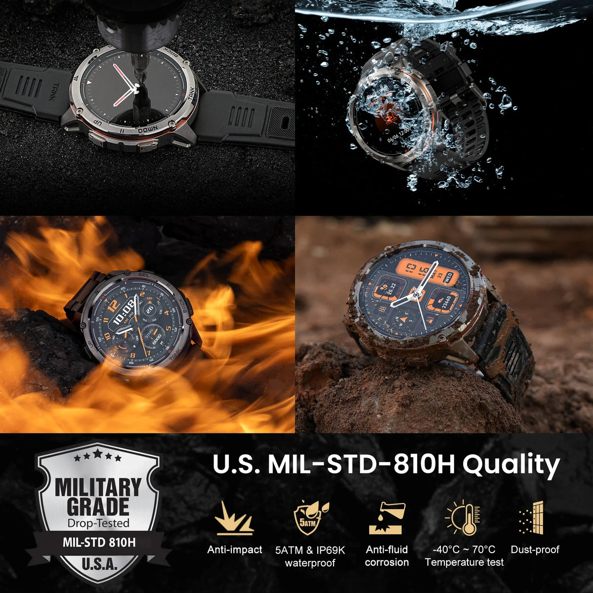 KOSPET TANK T3 Ultra GPS Smart Watch With Bluetooth Calling