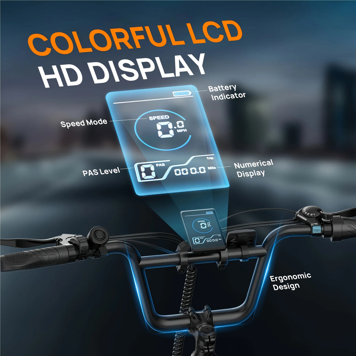 URLIFE E20 Electric Bike With Removable Battery And Fat Tires