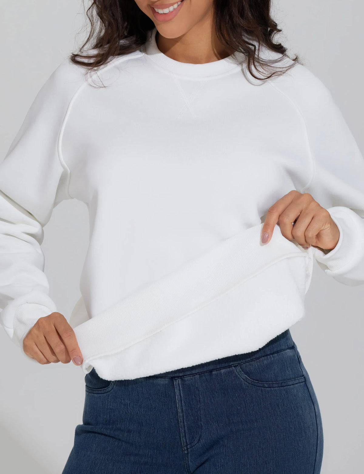THE GYM PEOPLE Women's Long Sleeves Fleece Sweatshirts Loose Fit Crewneck Workout Casual Pullover Tops