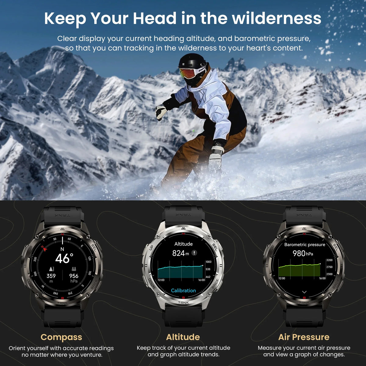 KOSPET TANK T3 Ultra GPS Smart Watch With Bluetooth Calling