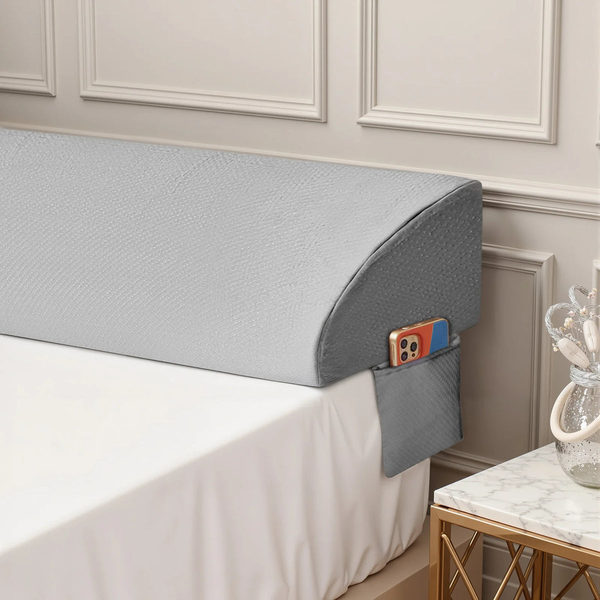 MCQ Ergonomic Memory Foam Bed Wedge Pillow With Cooling Cover
