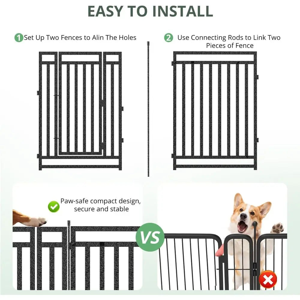 Portable Metal Dog Playpen for Indoor and Outdoor Use